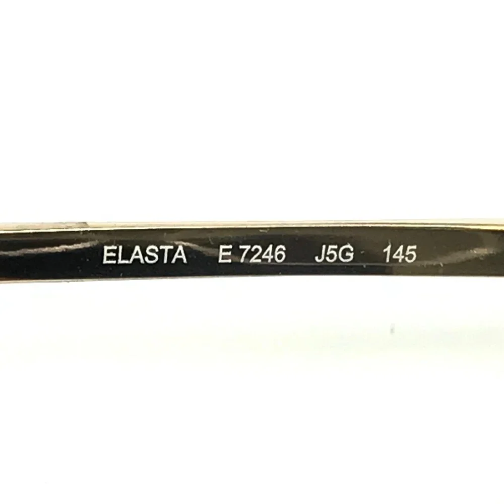 Elasta by Safilo Eyeglasses Frames E7246 J5G Gold Aviator Half Rim 56-17-145